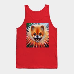 Pomeranian Flower Tank Top